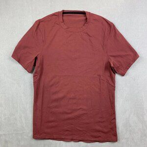 Lululemon Men Shirt Small Smoky Red Drysense Mesh Short Sleeve Quick Dry Wicking